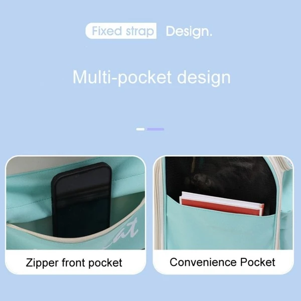 Hello Cat Portable Travel Pet Backpack – Comfortable Foldable Breathable Double Shoulder Bag for Cats & Small Dogs 