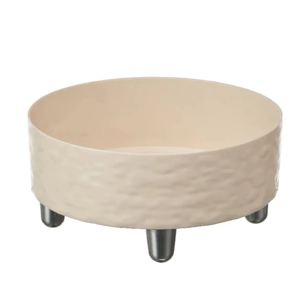 Elevated Wavy Pet Bowl with Stainless Steel Internal Bowl for Cats & Dogs 