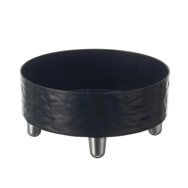 Elevated Wavy Pet Bowl with Stainless Steel Internal Bowl for Cats & Dogs 