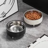 Elevated Wavy Pet Bowl with Stainless Steel Internal Bowl for Cats & Dogs 