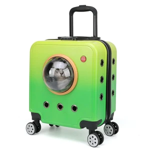 Portable Pet Travel Bag with Wheels Airline Transport Large Capacity Lightweight Breathable for Cats & Small Dogs 