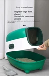 Detachable Enclosed Large Cat Litter Box with Scoop (56x39x40cm)