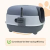 Detachable Enclosed Large Cat Litter Box with Scoop (56x39x40cm)