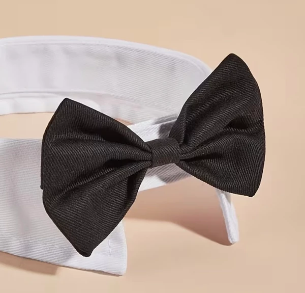 Pet Bow Tie Collar for Dogs & Cats – Adjustable Formal Bowtie Necktie for Small to Medium Pets (Size M)