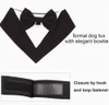 Dog Wedding Tuxedo Bandana with Bow Tie – Adjustable Formal Pet Outfit for Medium & Large Dogs (Size L)