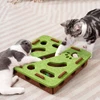 Interactive Soft Felt Cat Puzzle Toy Square Maze Box with 2 Plastic Balls for Indoor Cats