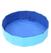 Portable PVC Pet Swimming Pool & Bathtub, Waterproof, Foldable, Indoor & Outdoor for Dogs (Blue-80cm)