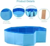 Portable PVC Pet Swimming Pool & Bathtub, Waterproof, Foldable, Indoor & Outdoor for Dogs (Blue-80cm)