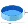 Portable PVC Pet Swimming Pool & Bathtub, Waterproof, Foldable, Indoor & Outdoor for Dogs (Blue-80cm)