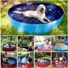 Portable PVC Pet Swimming Pool & Bathtub, Waterproof, Foldable, Indoor & Outdoor for Dogs (Blue-80cm)