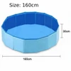Portable PVC Pet Swimming Pool & Bathtub, Waterproof, Foldable, Indoor & Outdoor for Dogs (Blue)
