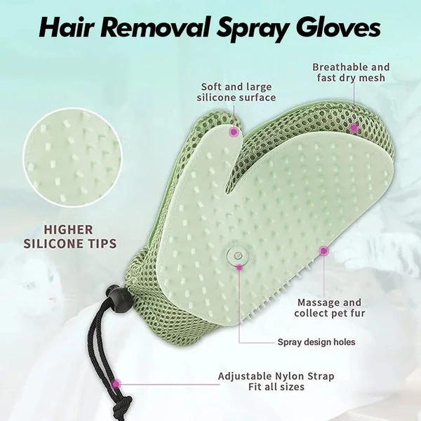 USB Rechargeable Steam Pet Glove – Spray Grooming Tool for Hair Removal & Massage 