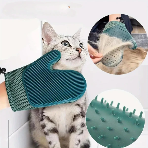 USB Rechargeable Steam Pet Glove – Spray Grooming Tool for Hair Removal & Massage 