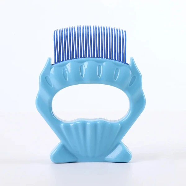 Ergonomic Pet Grooming Comb for Dogs & Cats – Fine Tooth Flea & Tangle Remover (Pink)