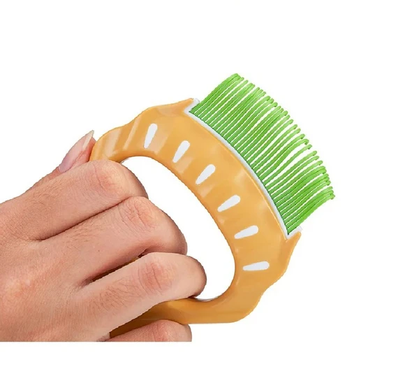 Ergonomic Pet Grooming Comb for Dogs & Cats – Fine Tooth Flea & Tangle Remover (Pink)