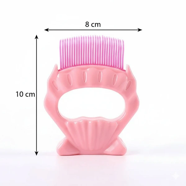 Ergonomic Pet Grooming Comb for Dogs & Cats – Fine Tooth Flea & Tangle Remover (Pink)