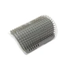 Plastic Self Grooming Hair Remover Cat Brush Corner Design with Catnip - Grey