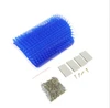 Plastic Self Grooming Hair Remover Cat Brush Corner Design with Catnip - Grey