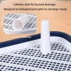 Large Dog Toilet Tray with Removable Mesh Grid & Guide Column for Medium & Large Dogs (65×50cm)
