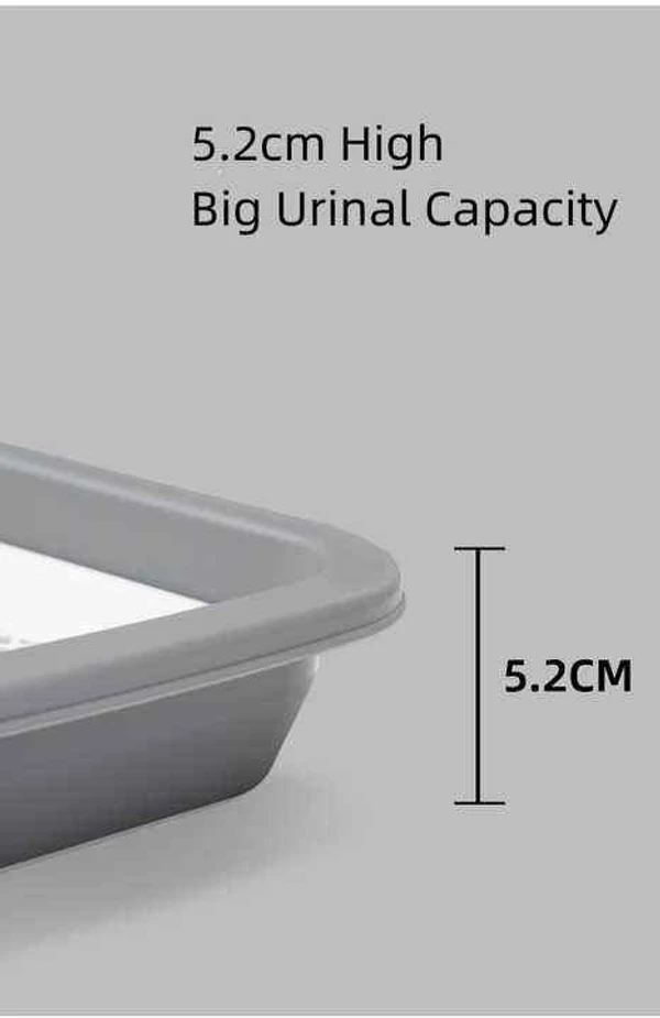 Large Dog Toilet Tray with Removable Mesh Grid & Guide Column for Medium & Large Dogs (65×50cm)