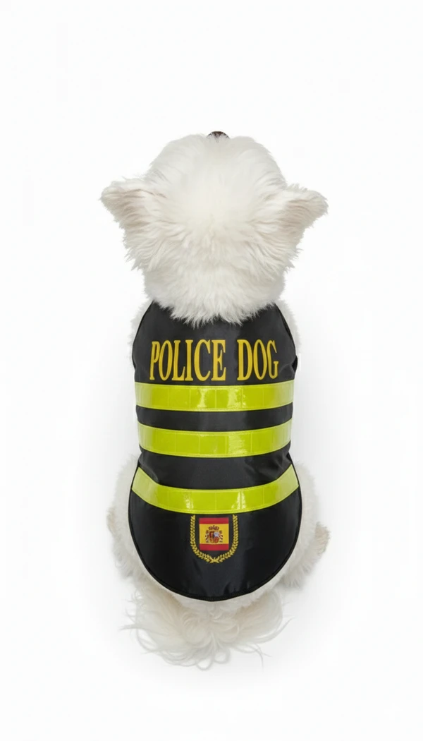 Waterproof Dog Vest with Reflective Safety Tapes for Night Walking (Black)