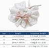 Adjustable Lace Bow Pet Bib Collar with Pearl – Soft Elegant Cat & Small Dog Accessory (Pink, Size M)