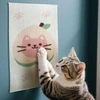 Cartoon Printed Durable Cat Scratching Mat Easy Installation Self-Adhesive for Cats (80cmx50cm)