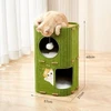 2-Level Felt Cat Tree House & Scratching Post for Indoor Cats
