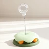 Interactive Turntable Cat Toy with Spring Treat Dispenser Ball for Indoor Cats