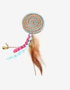 Naomi Catnip Rope Ball Cat Toy with Feather & Bell – Interactive Chew & Play Toy 18 × 6.5 cm(YT110429)