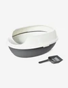 Naomi Large Splash-Proof Cat Litter Box with Sifting Tray Net & Scoop – Anti-Scatter High-Sided Kitty Toilet (50x38x20cm) (YE87651N)