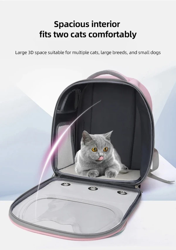 Hello Cats Backpack for Travel & Hiking-Breathable Double Shoulder Bag for Cats