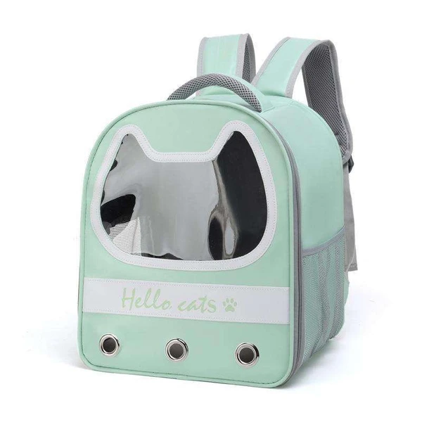 Hello Cats Backpack for Travel & Hiking-Breathable Double Shoulder Bag for Cats