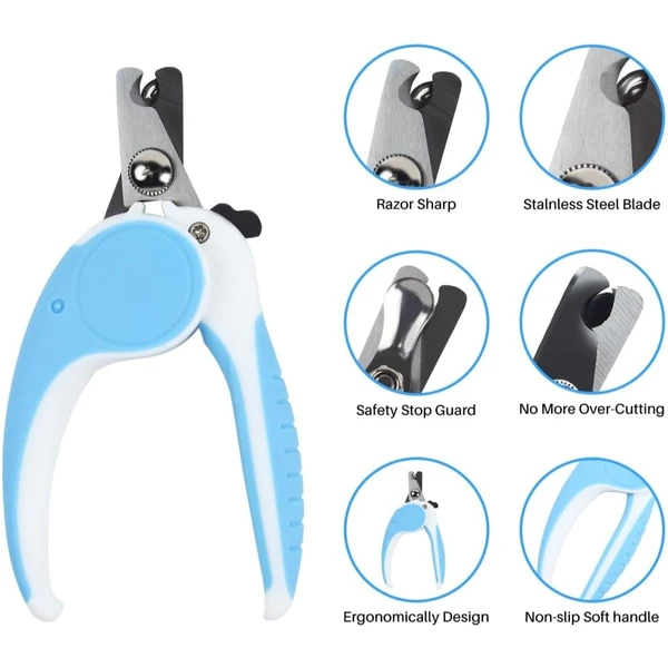 Cute Pet Nail Clipper for Dogs & Cats (Blue)