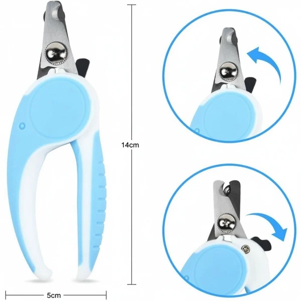 Cute Pet Nail Clipper for Dogs & Cats (Blue)