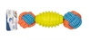 Rubber Dumbbell Dog Toy with Rope (21 CM)