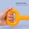 Double Handle Interactive Rubber Dog Training Chew Toy with Sound Making & Treat Dispenser - 28cm