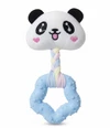 Plush Panda & Rubber Star Shape Dog Chew Toy 18cm (Blue)