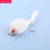 Small Furry Plush Mouse Cat Toy (2 Pcs) White & Black