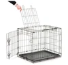 Savic Dog Cottage - Small Dog Crate with Front & Top Doors, Black E-coating and Removable Tray