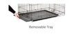 Savic Dog Cottage - Medium Dog Crate with Front & Side Doors, Black E-coating and Removable Tray