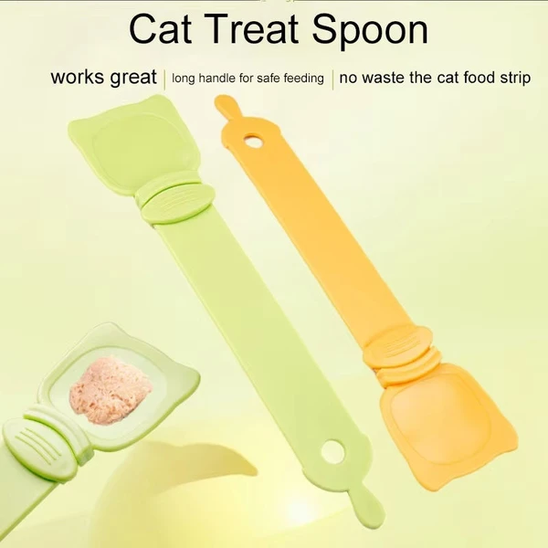 Squeezer Cat Treat Spoon Feeder for Liquid Snack & Wet Food 
