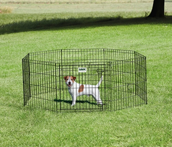 Savic Outdoor Dog Playpen – Heavy Duty Puppy & Dog Exercise Pen (8 Panels, Expandable, Indoor & Outdoor, Multiple Sizes)