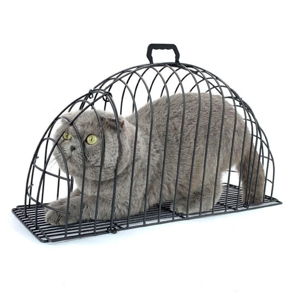 Iron Double Door Cat Bath Cage XL (Black)