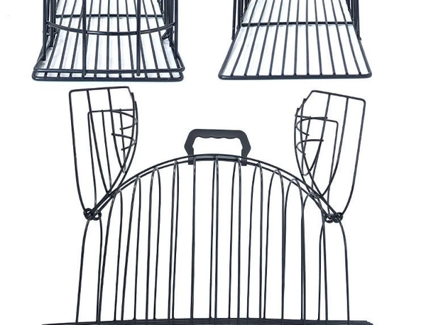 Iron Double Door Cat Bath Cage XL (Black)