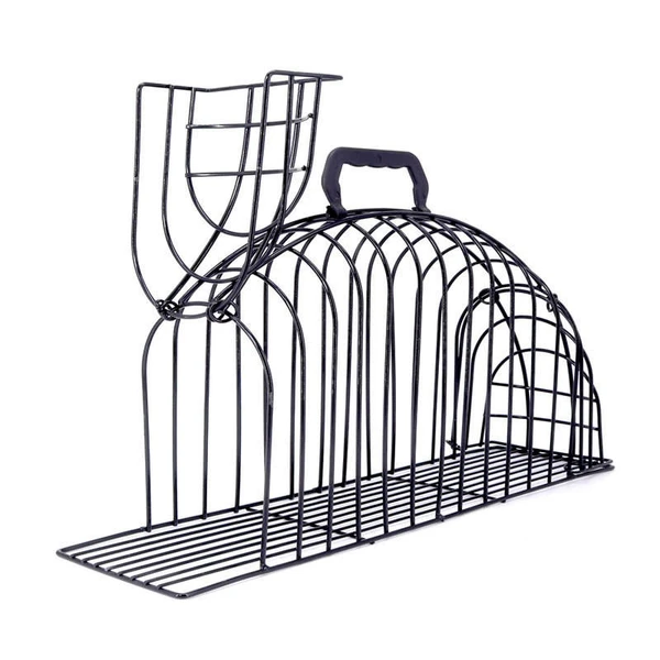 Iron Double Door Cat Bath Cage XL (Black)