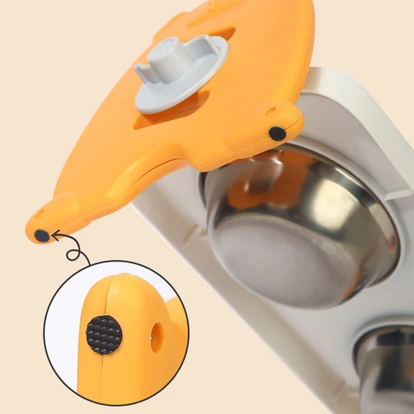 3 Adjustable Heights Stand with Double Stainless Steel Food and Water Bowls 