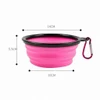 Outdoor Portable Collapsible Traveling and Camping Feed Pet Silicone Bowl (Black)