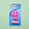 Bone-Shaped Dog Trash Bags Dispenser + 1 Roll for Poop Waste Disposal and Toilet Pick up Kit