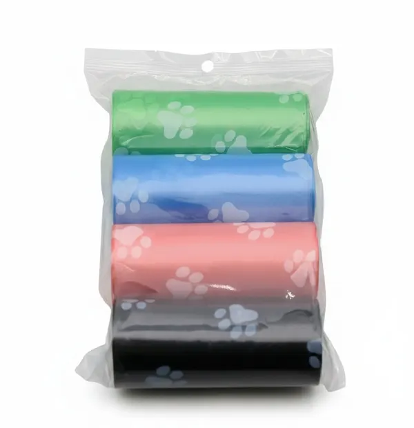 Dog Poop Waste Bags for Trash Disposal and Toilet pick up set (4 Rolls)